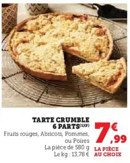 U Express Tarte crumble 6 parts offre