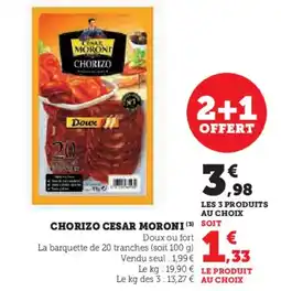 U Express CESAR MORONI Chorizo offre