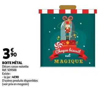 Auchan Boite métal offre
