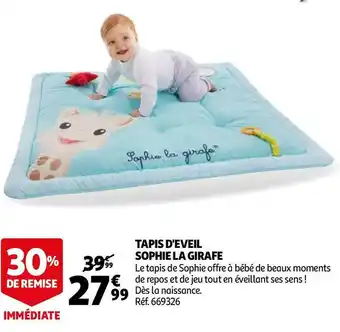 Auchan Tapis d'eveil sophie la girafe offre