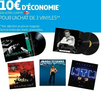 Auchan Bon plan pour l'achat de 3 vinyles offre