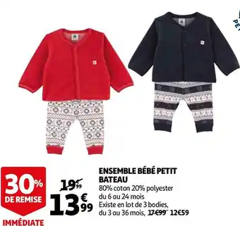 Auchan Ensemble bébé petit bateau offre