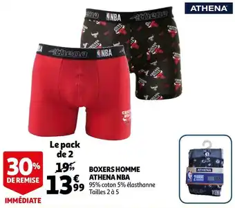 Auchan Athena boxers homme athena nba offre