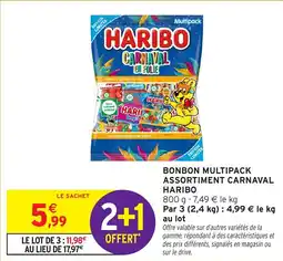 Intermarché Express Bonbon multipack assortiment carnaval haribo offre