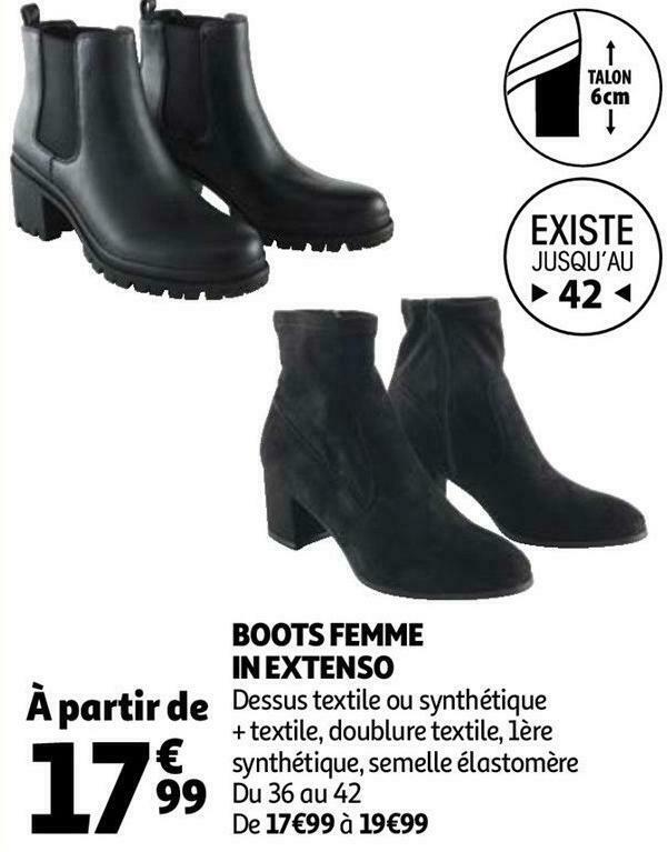 Auchan In extenso boots femme offre