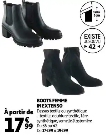Auchan In extenso boots femme offre