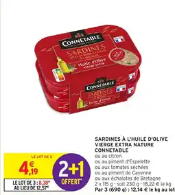 Intermarché Express Sardines à l'huile d'olive vierge extra nature connetable offre