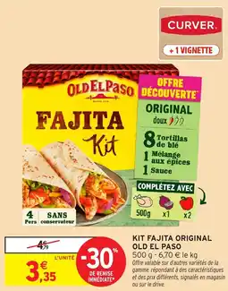 Intermarché Express Kit fajita original old el paso offre