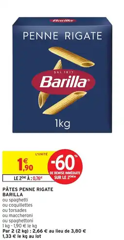 Intermarché Express Pâtes penne rigate barilla offre