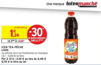 Intermarché Express Iced tea pêche look offre