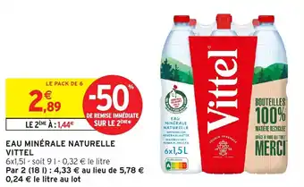 Intermarché Express Eau minérale naturelle vittel offre