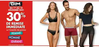 Auchan Dim bon plan sur l'ensemble des gammes femme, homme, enfant de la marque dim offre