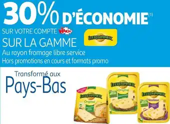 Auchan Leerdammer bon plan sur les fromages de la marque leerdammer offre