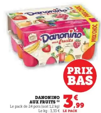 U Express DANONINO Aux fruits offre