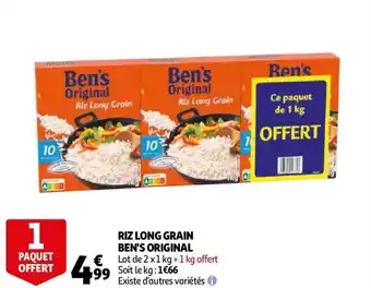 Auchan Ben's original riz long grain offre