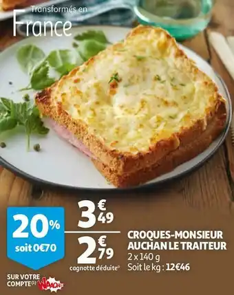 Auchan Auchan croques-monsieur offre