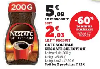 U Express NESCAFE Cafe soluble selection offre