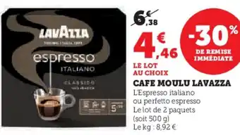 U Express LAVAZZA Cafe moulu offre