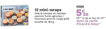 Picard 12 mini-wraps offre