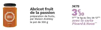 Picard Abricot fruit de la passion offre