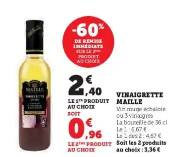 U Express MAILLE Vinaigrette offre