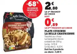 U Express LA BELLE CHAURIENNE Plats cuisines offre