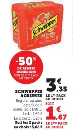 U Express SCHWEPPES Agrumes offre