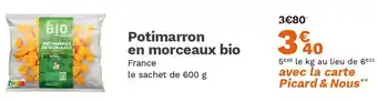 Picard Potimarron en morceaux bio offre