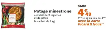 Picard Potage minestrone offre