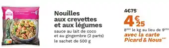 Picard Nouilles aux crevettes et aux légumes offre