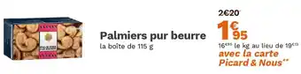 Picard Palmiers pur beurre offre