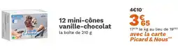 Picard 12 mini-cônes vanille-chocolat offre