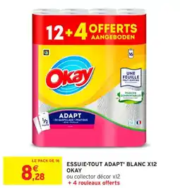 Intermarché Contact Essuie-tout adapt' blanc x12 okay offre