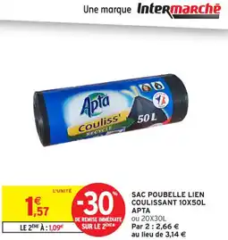 Intermarché Contact Sac poubelle lien coulissant apta offre