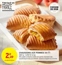 Intermarché Contact Chaussons aux pommes x4 offre