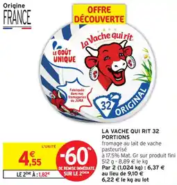 Intermarché Contact La vache qui rit 32 portions offre