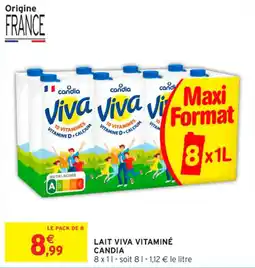 Intermarché Contact Lait viva vitaminé candia offre