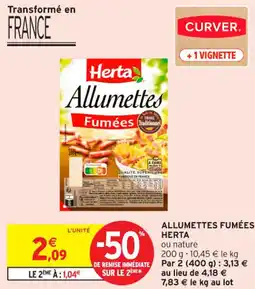 Intermarché Contact Allumettes fumées herta offre