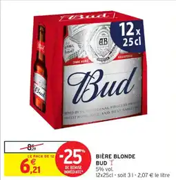 Intermarché Contact Bière blonde bud offre