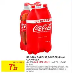 Intermarché Contact Boisson gazeuse goût original coca-cola offre