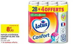 Intermarché Contact Papier hygiénique confort blanc x28 lotus offre