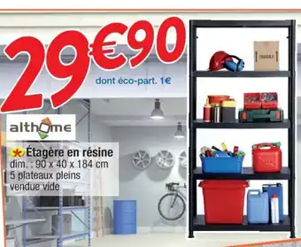 Étagère en résine
