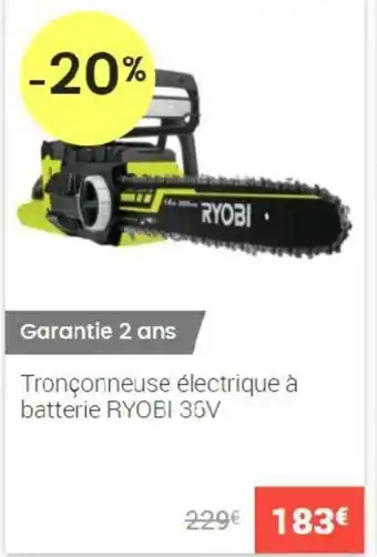 Tronçonneuse électrique à battena RYOBI 35V