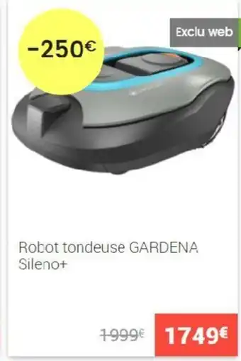 Gamm vert Robot tondeuse GARDENA sileno offre