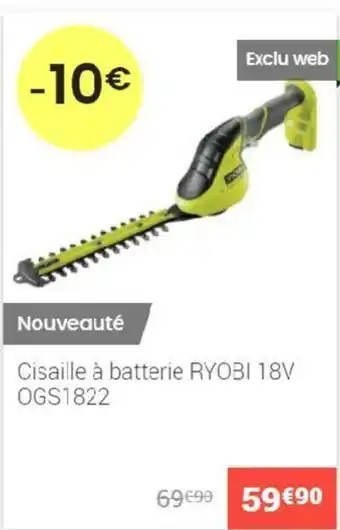 Cisaille à batterie RYOBI 18V
