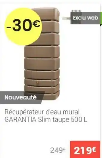 Gamm vert Récupérateur d'eau mural GARANTIA offre