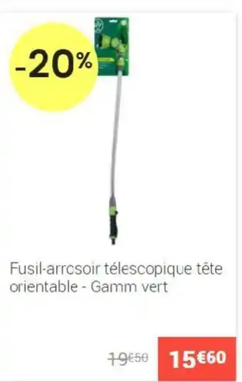 Gamm vert Fusil-arrosoir télescopique tête orientable offre