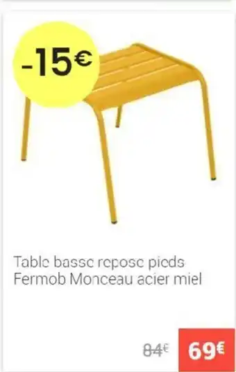 Gamm vert Table basse repose pieds offre