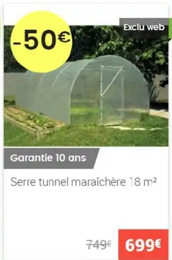 Gamm vert Serre tunnel maraîchère offre