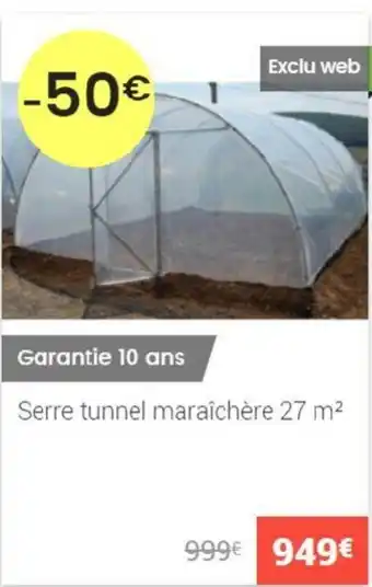 Gamm vert Serre tunnel maraîchère offre